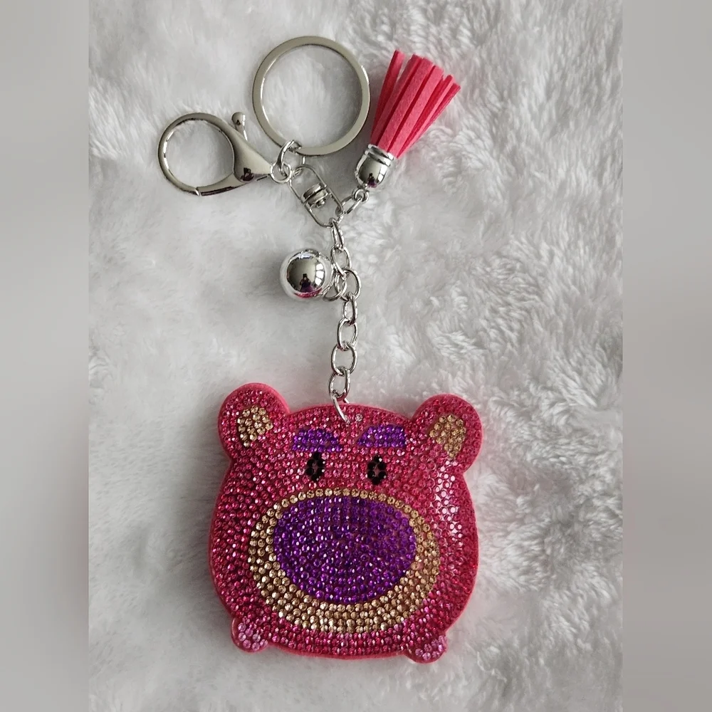 Toy Story Lotso Pink and Purple Bear Keychain Bag Charm